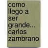 Como Llego A Ser Grande... Carlos Zambrano door Pedro E. Miranda Torres