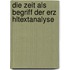 Die Zeit Als Begriff Der Erz Hltextanalyse