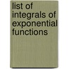 List Of Integrals Of Exponential Functions door John McBrewster