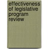 Effectiveness Of Legislative Program Review door Brown/