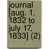 Journal [Aug. 1, 1832 To July 17, 1833] (2)