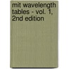 Mit Wavelength Tables - Vol. 1, 2nd Edition door Gr Harrison