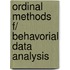 Ordinal Methods F/ Behavorial Data Analysis