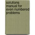 Solutions Manual For Even Numbered Problems