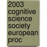 2003 Cognitive Science Society European Proc door Schmalhofe