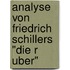 Analyse Von Friedrich Schillers "Die R Uber"