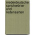 Niederdeutsche Sprichwörter Und Redensarten