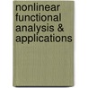 Nonlinear Functional Analysis & Applications by Yoel Je Cho