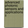 Advanced Photonic Sensors And Applications Ii door Wolfgang Osten