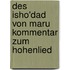 Des Isho'Dad Von Maru Kommentar Zum Hohenlied