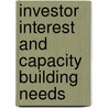 Investor Interest And Capacity Building Needs door United Nations: Economic Commission for Europe