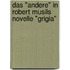 Das "Andere" In Robert Musils Novelle "Grigia"