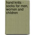 Hand Knits - Socks For Men, Women And Children