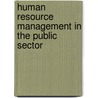 Human Resource Management In The Public Sector door John L. Daly
