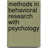 Methods In Behavioral Research With Psychology door Paul C. Cozby