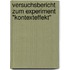Versuchsbericht Zum Experiment "Kontexteffekt"