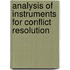 Analysis Of Instruments For Conflict Resolution