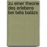 Zu einer Theorie des Erlebens bei Béla Balázs door Matthias Hein