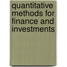 Quantitative Methods For Finance And Investments by John Teall