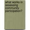 What Works in Assessing Community Participation? door Frances Heywood