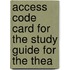 Access Code Card For The Study Guide For The Thea