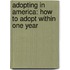 Adopting In America: How To Adopt Within One Year