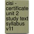 Cisi - Certificate Unit 2 Study Text Syllabus V11