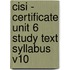 Cisi - Certificate Unit 6 Study Text Syllabus V10