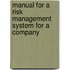 Manual For A Risk Management System For A Company