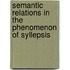 Semantic Relations In The Phenomenon Of Syllepsis