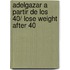 Adelgazar a Partir De Los 40/ Lose Weight After 40