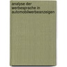 Analyse Der Werbesprache In Automobilwerbeanzeigen by Katja Christner