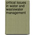 Critical Issues In Water And Wastewater Management