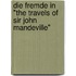 Die Fremde In "The Travels Of Sir John Mandeville"