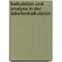 Kalkulation Und Analyse In Der Tabellenkalkulation