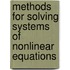 Methods For Solving Systems Of Nonlinear Equations