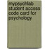 Mypsychlab Student Access Code Card For Psychology