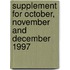 Supplement For October, November And December 1997