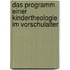 Das Programm Einer Kindertheologie Im Vorschulalter