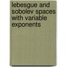 Lebesgue And Sobolev Spaces With Variable Exponents by Peter Hasto