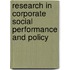 Research In Corporate Social Performance And Policy