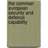 The Common European Security And Defence Capability