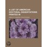A List Of American Doctoral Dissertations Printed In