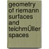 Geometry Of Riemann Surfaces And TeichmÜLler Spaces