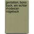 Gestatten, Bono Back, Ein Echter Rhodesian Ridgeback
