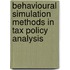 Behavioural Simulation Methods In Tax Policy Analysis