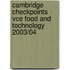 Cambridge Checkpoints Vce Food And Technology 2003/04