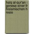 Halq Al-Qur'An - Genese Einer Fr Hislamischen H Resie