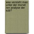 Was Versteht Man Unter Der Monet Ren Analyse Der Ezb?