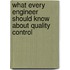 What Every Engineer Should Know About Quality Control